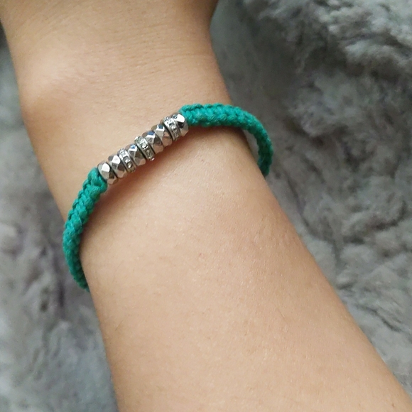 Fossil green braided bracelet - Picture 3 of 4